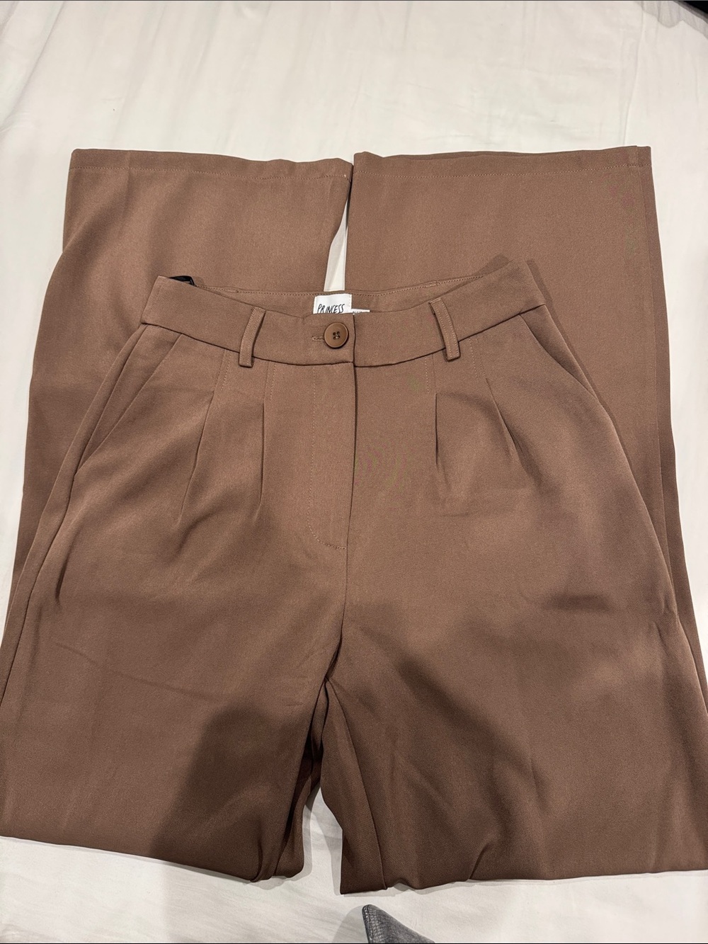 Princess Polly Men's Tailored Brown Dress Pants